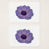 Anemone flower visitekaartje (Voorkant /achterkant)