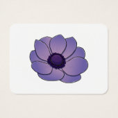 Anemone flower visitekaartje (Achterkant)
