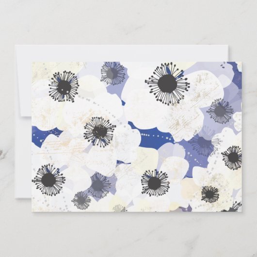 Anemone Flowers Bat Mitzvah Uitnodiging (Achterkant)