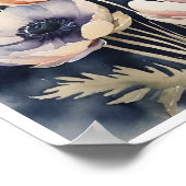 Anemone Flowers Handgemaakte Water Color Poster (Hoek)