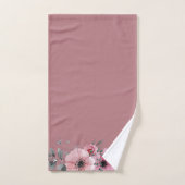 Anemone Foliage op roze achtergrond Bad Handdoek (Handdoek)