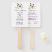 Anemone Garden Floral Boho Modern Wedding Ceremony Handwaaier (Voorkant en achterkant)