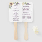 Anemone Greenery Floral Chic Boho Wedding Ceremony Handwaaier (Voorkant en achterkant)