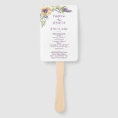 Anemone Greenery Floral Chic Boho Wedding Ceremony Handwaaier (Voorkant)