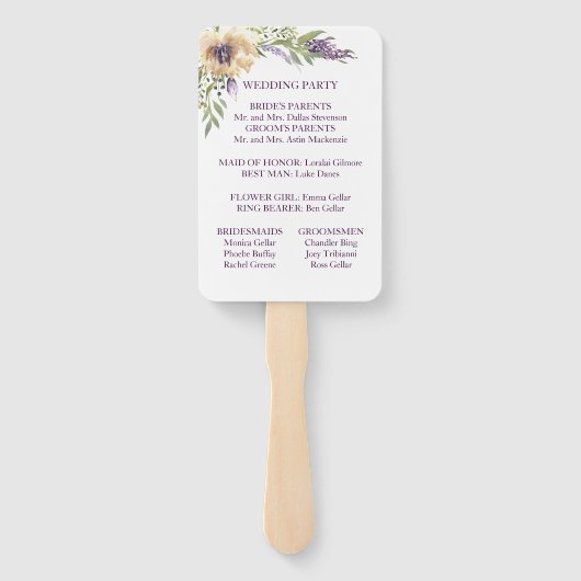 Anemone Greenery Floral Chic Boho Wedding Ceremony Handwaaier (Achterkant)