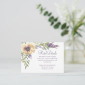 Anemone Greenery | Floral Paarse Boho Hotel Detail Informatiekaartje (Staand voorkant)