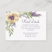 Anemone Greenery | Floral Paarse Boho Hotel Detail Informatiekaartje (Voorkant)
