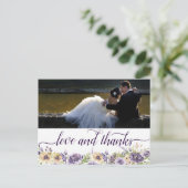 Anemone groen tuin bloemig boho liefde Bedankt Briefkaart (Staand voorkant)