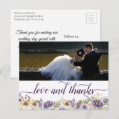 Anemone groen tuin bloemig boho liefde Bedankt Briefkaart (Voorkant / Achterkant)