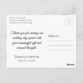 Anemone groen tuin bloemig boho liefde Bedankt Briefkaart (Achterkant)