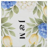 Anemone Hydrangea Floral Wedding Monogram Stof (Swatch)