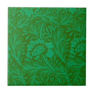 Anemone in Forest Green, een William Morris-patroo Tegeltje