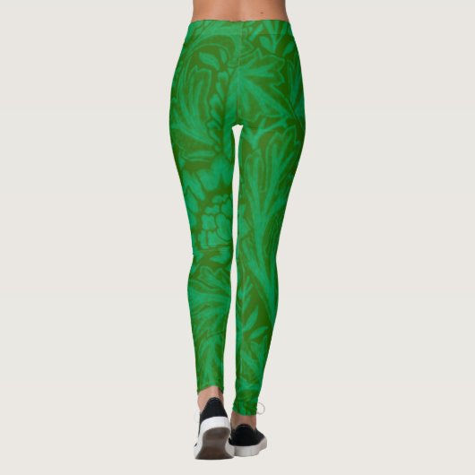 Anemone in Forest Green Leggings (Achterkant)