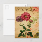  Anemone Japonica Floral Flowers Franse Briefkaart (Voorkant / Achterkant)