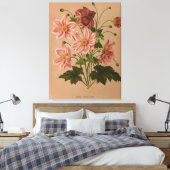 Anemone Japonica Rosea Exquisite  Botanical Canvas Afdruk (Insitu (Slaapkamer))