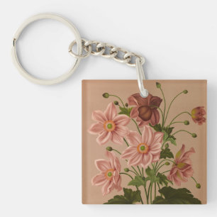 Anemone Japonica Rosea Exquisite  Botanical Sleutelhanger
