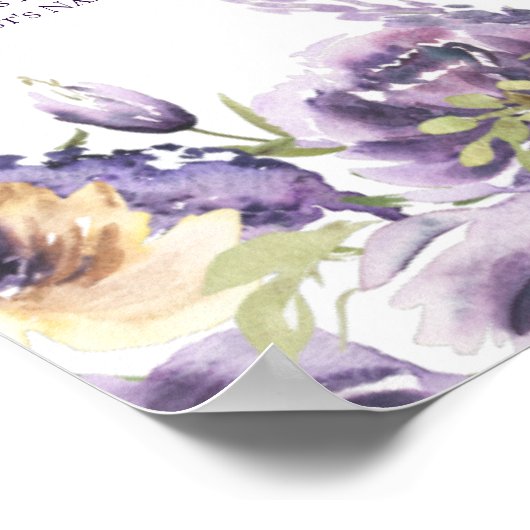 Anemone Lavender | Schema voor Paarse flessenstoel Poster (Hoek)