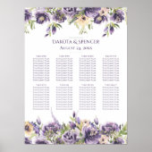 Anemone Lavender | Schema voor Paarse flessenstoel Poster (Voorkant)