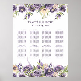 Anemone Lavender | Schema voor Paarse flessenstoel Poster