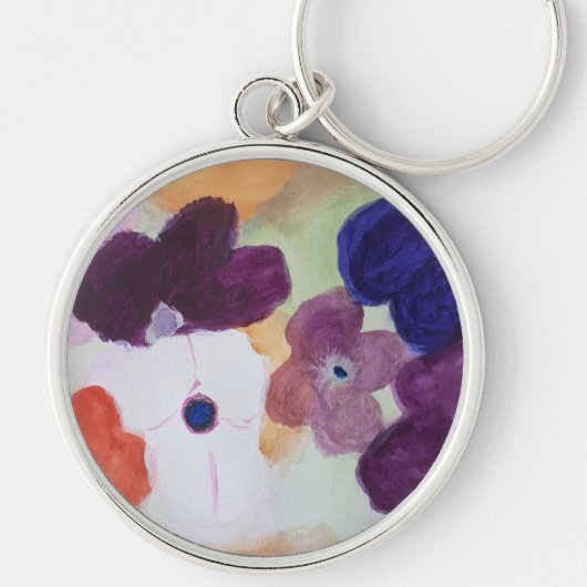 Anemone Lente Bloemen Sleutelhanger (Voorkant)