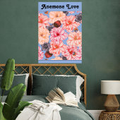 Anemone Love Botanical Canvas Afdruk