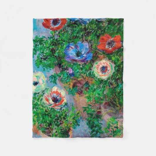 Anemone, Monet Fleece Deken (Voorkant)