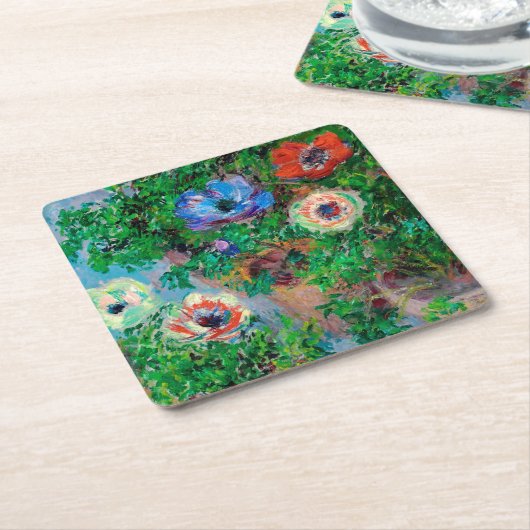Anemone, Monet Kartonnen Onderzetters (Schuin)