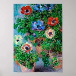 Anemone, Monet Poster