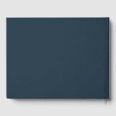 Anemone Navy Blue Wedding Personalized Flower Gastenboek (Achterkant)