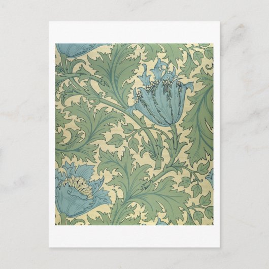 "Anemone"-ontwerp (textiel) Briefkaart (Voorkant)