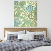 "Anemone"-ontwerp (textiel) Canvas Afdruk (Insitu (Slaapkamer))