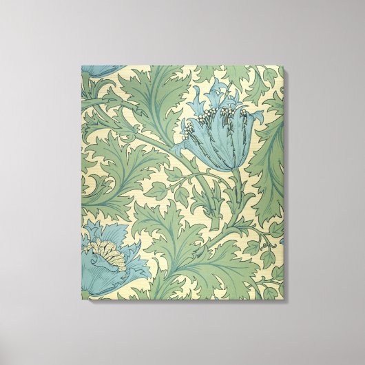 "Anemone"-ontwerp (textiel) Canvas Afdruk (Voorkant)