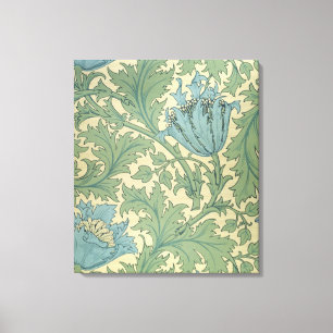 "Anemone"-ontwerp (textiel) Canvas Afdruk