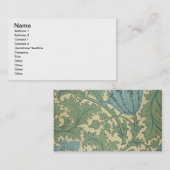 "Anemone"-ontwerp (textiel) Visitekaartje (Voorkant / Achterkant)