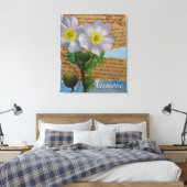 Anemone op gespannen canvasprint canvas afdruk (Insitu (Slaapkamer))