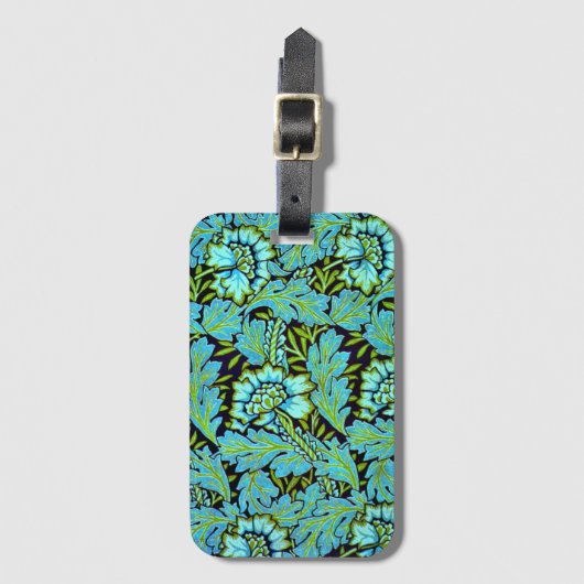 Anemone-patroon van William Morris, Bagagelabel (Voorkant (verticaal))