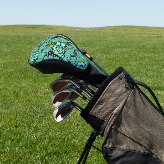 Anemone-patroon van William Morris, Golfheadcover (Insitu)