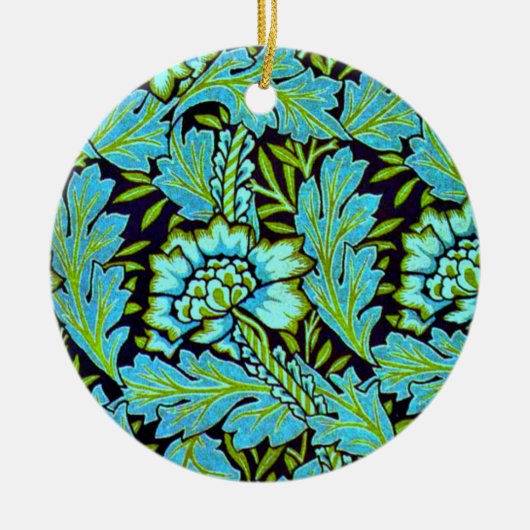 Anemone-patroon van William Morris, Keramisch Ornament (Voorkant)