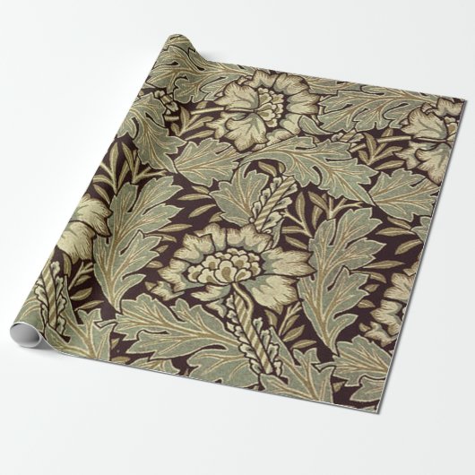 Anemone Pattern van William Morris Cadeaupapier (Uitgerold)