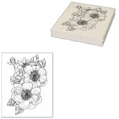 Anemone Peony Rubberstempel (Gestempeld)
