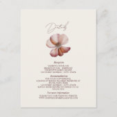 Anemone Pink Wedding Details Informatiekaartje (Voorkant)