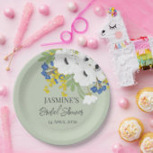 Anemone Spring bloemenboeket Vrijgezellenfeest Papieren Bordje (Feest)