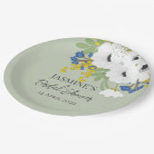 Anemone Spring bloemenboeket Vrijgezellenfeest Papieren Bordje (Gekanteld)