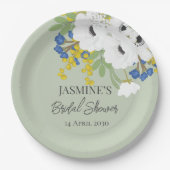 Anemone Spring bloemenboeket Vrijgezellenfeest Papieren Bordje (Voorkant)