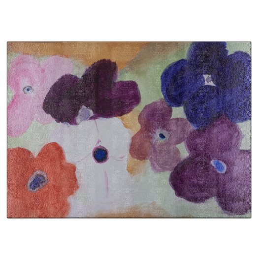 Anemone Spring Flower Chopping Board Snijplank (Voorkant)