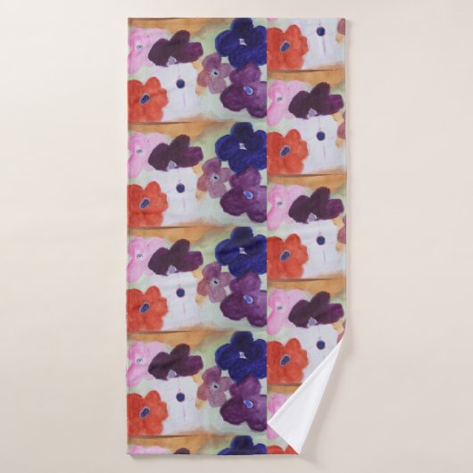 Anemone Spring Flowers Badhanddoek (Badhanddoek)