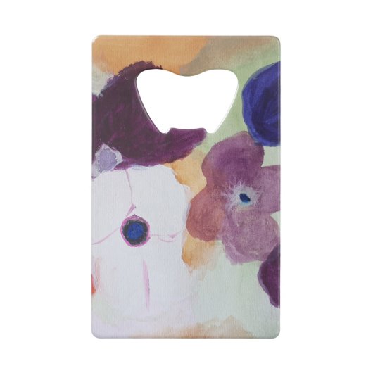 Anemone Spring Flowers Bottle Open Creditkaart Flessenopener (Voorkant)