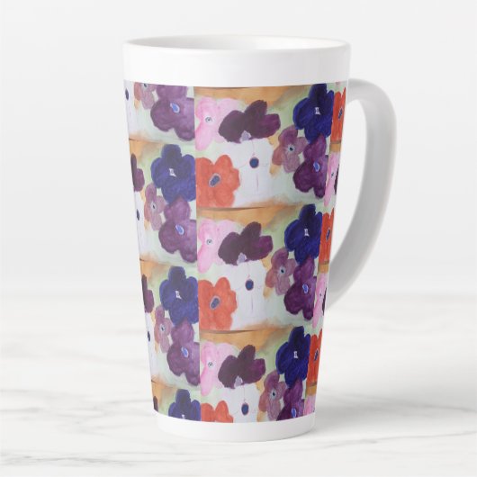 Anemone Spring Flowers Latte Mok (Rechterhoek)