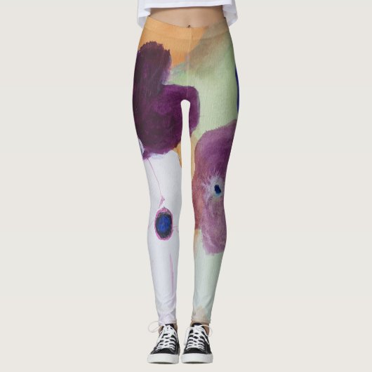 Anemone Spring Flowers Leggings (Voorkant)