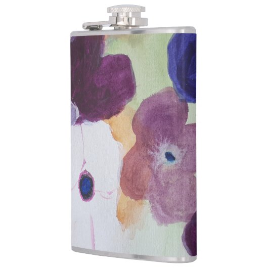 Anemone Spring Flowers Vinyl Wrapped Flask Heupfles (Links)